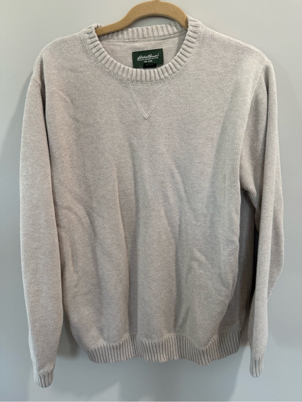 Eddie Bauer Men's Crewneck Sweater - Light Beige